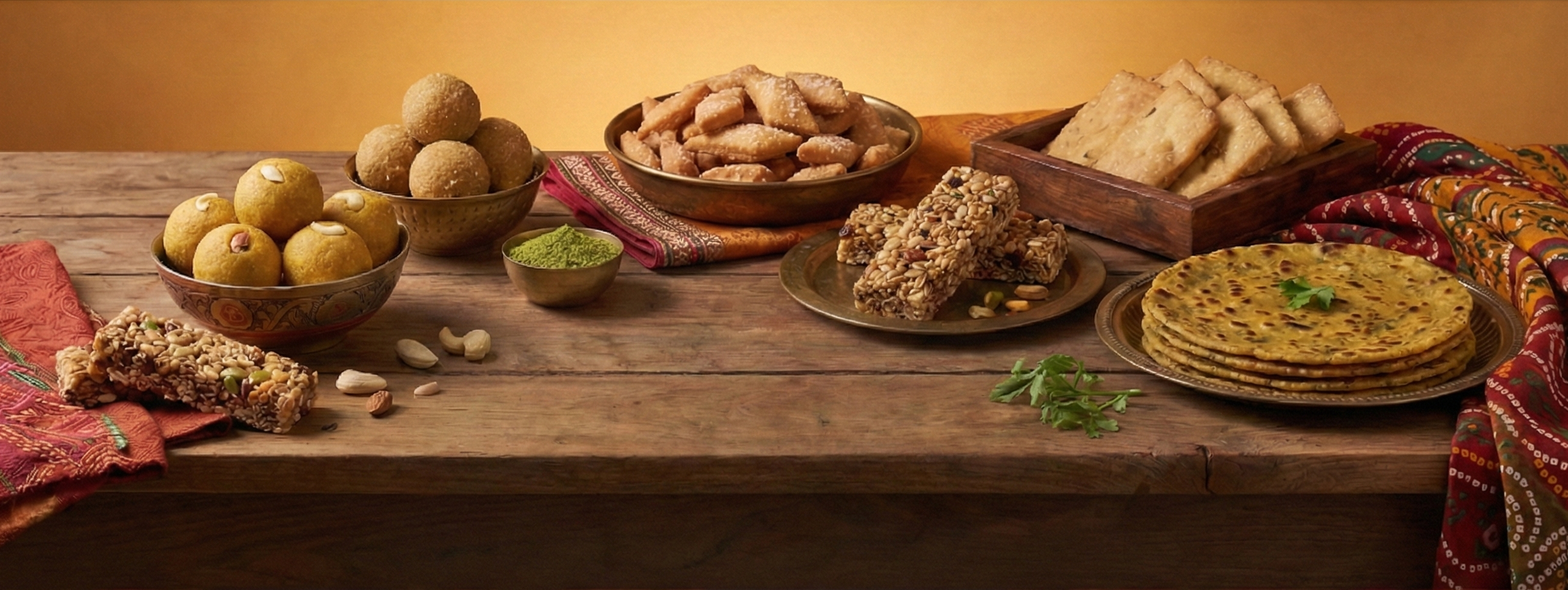 Traditional Indian sweets and snacks